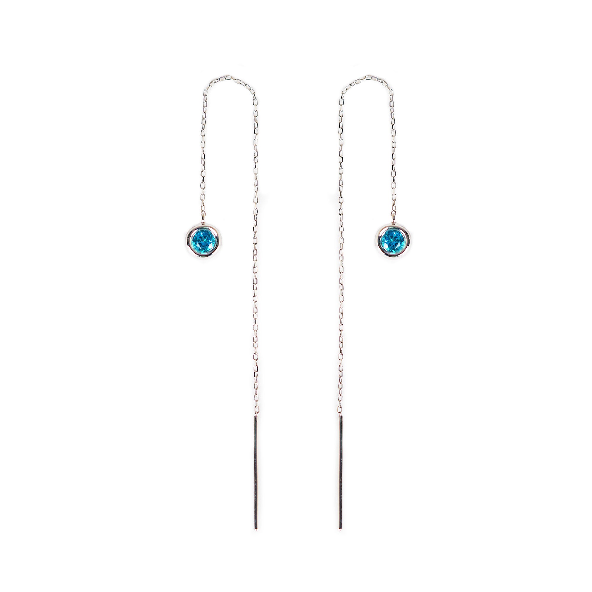 Paraiba Bezel Earrings