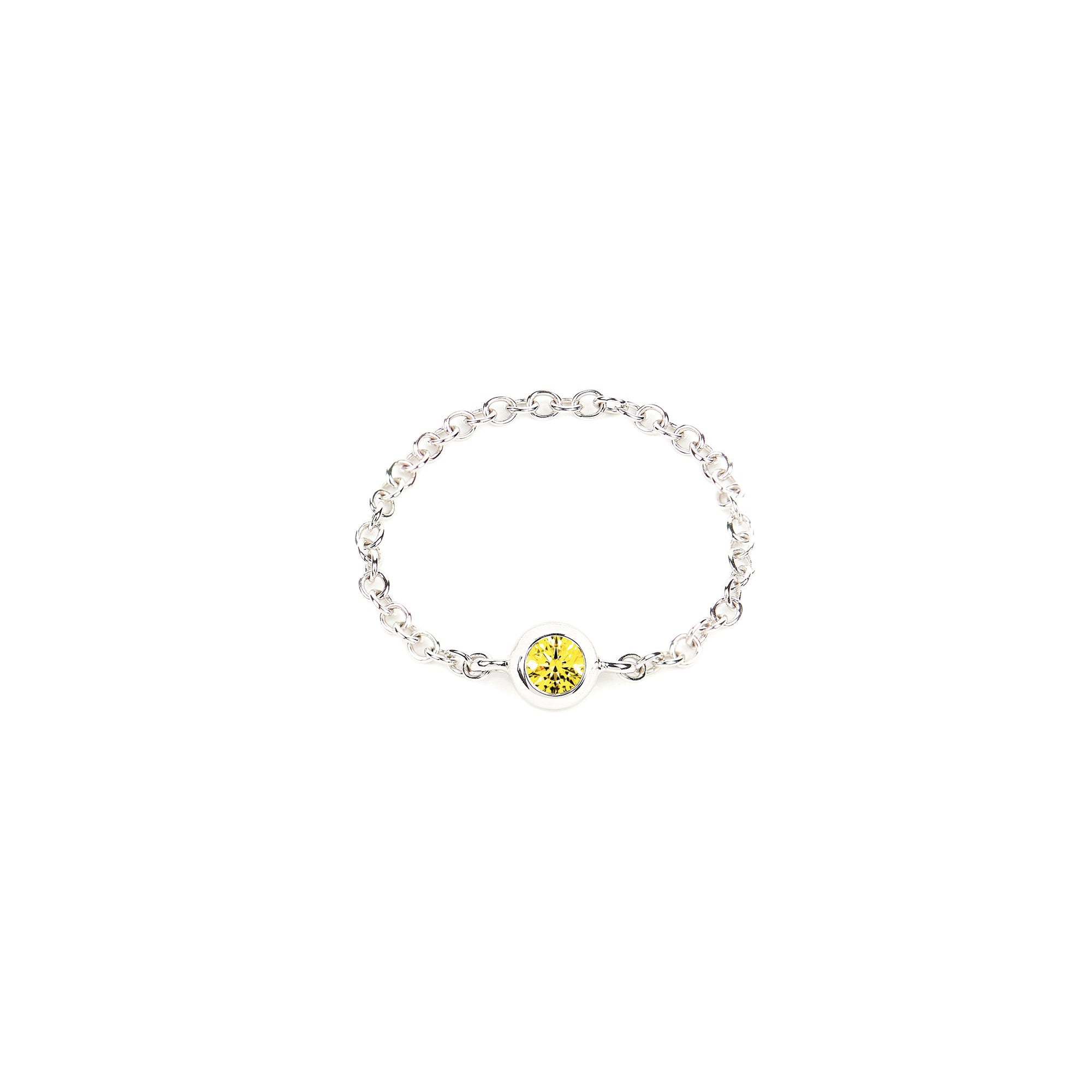 Yellow Sapphire Bezel Ring