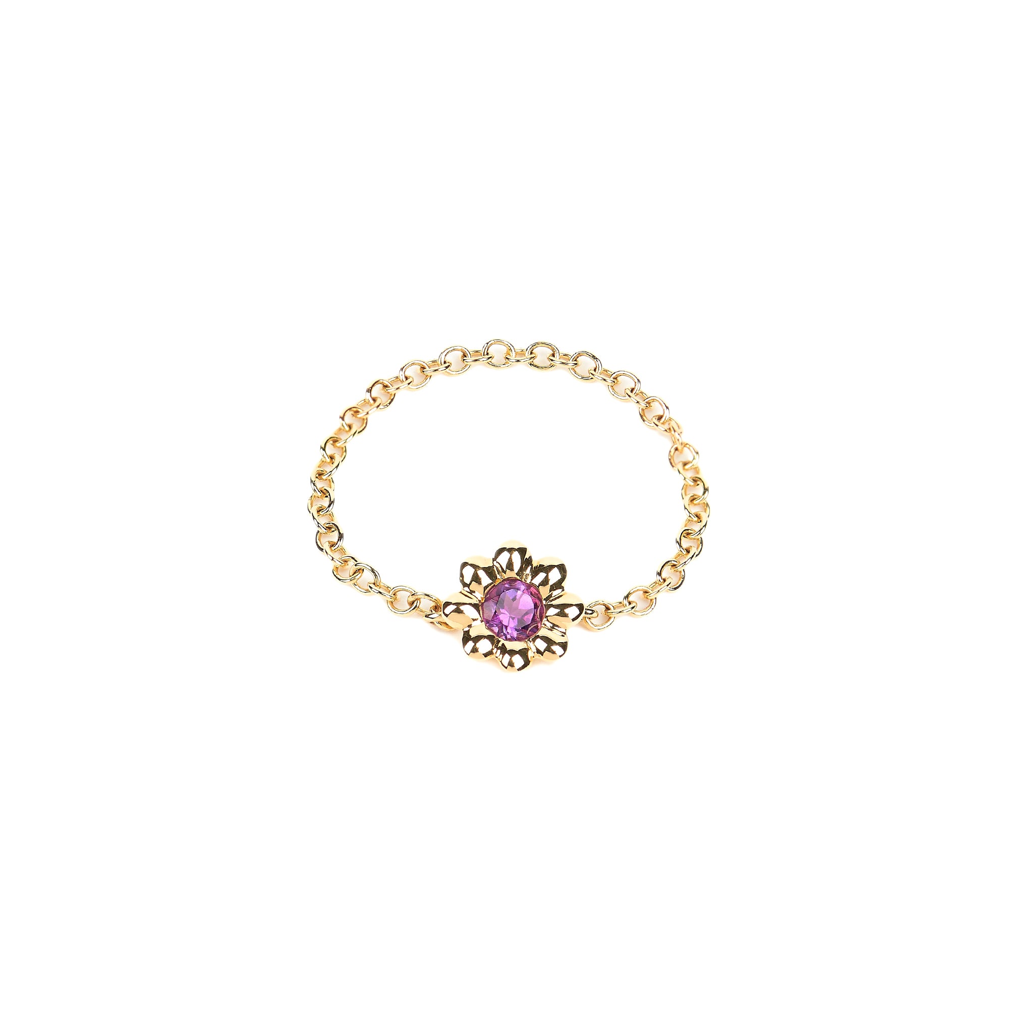 Amethyst Flower Ring