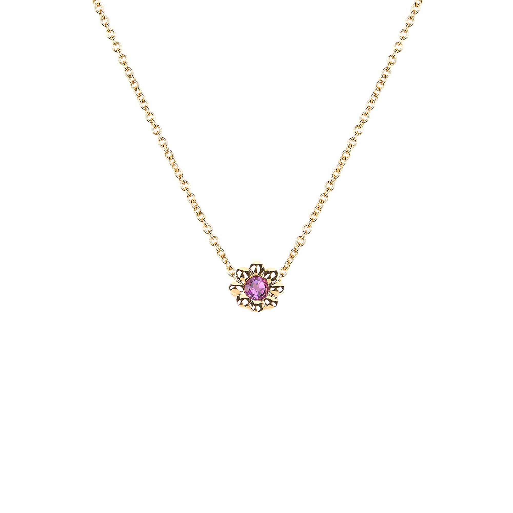Amethyst Flower Necklace