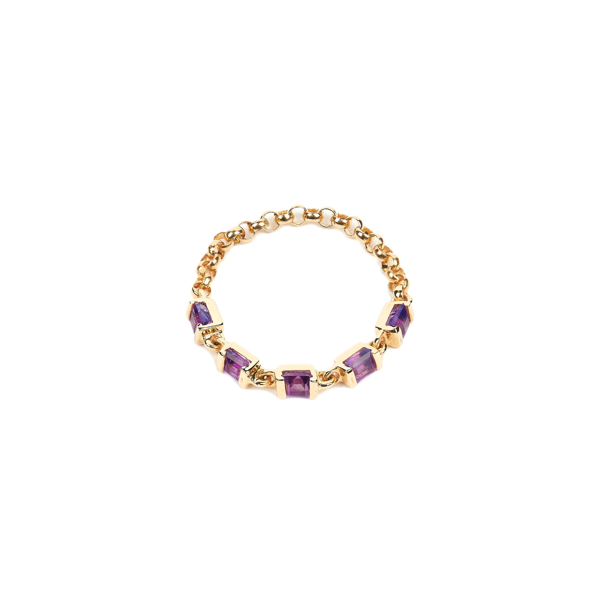 Amethyst Chain Ring