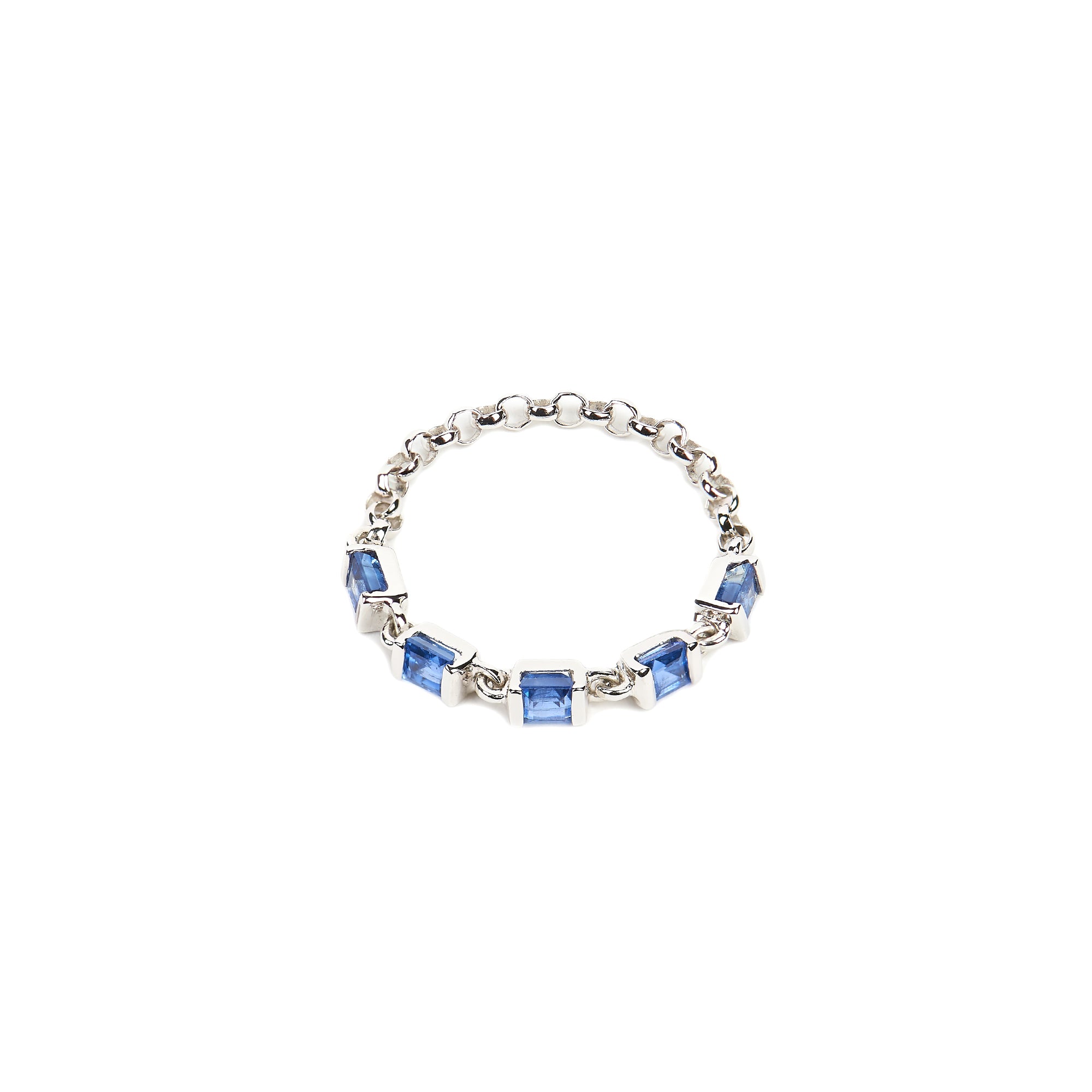 Blue Sapphire Chain Ring
