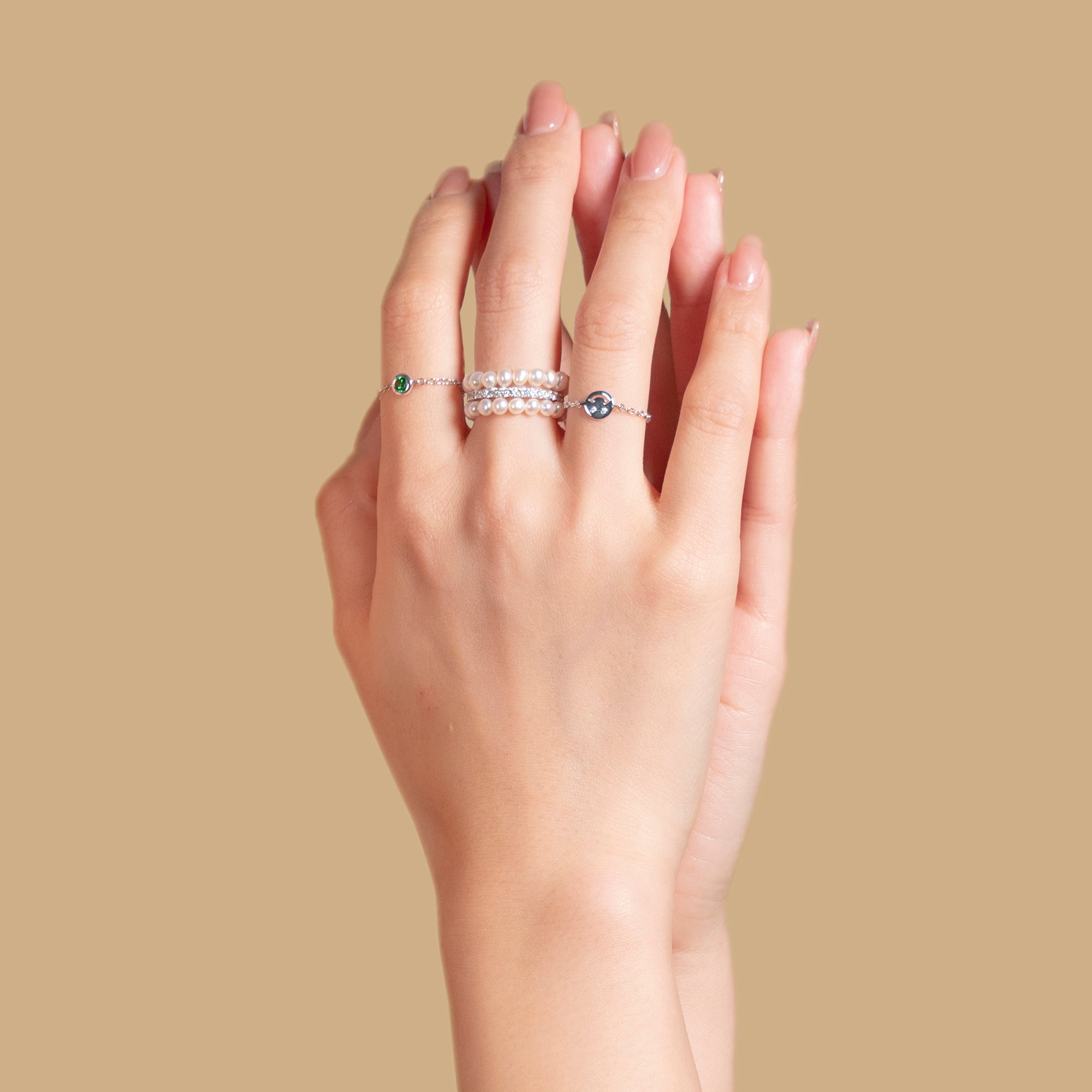 Green Garnet Bezel Ring