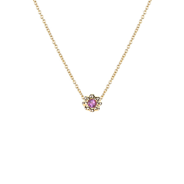 Amethyst Flower Necklace