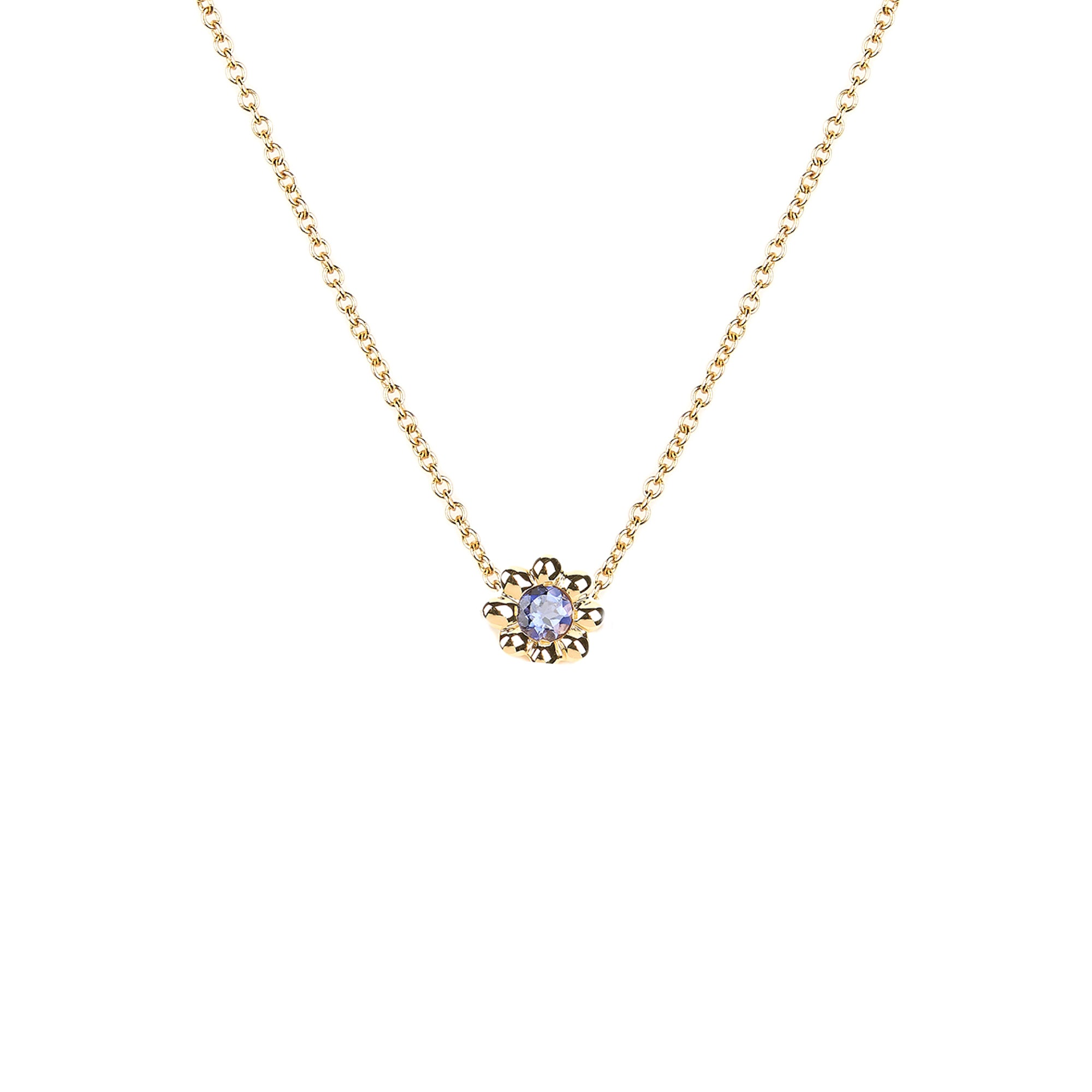 Iolite Flower Necklace