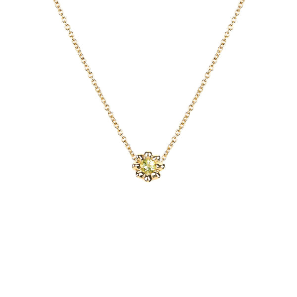 Peridot Flower Necklace