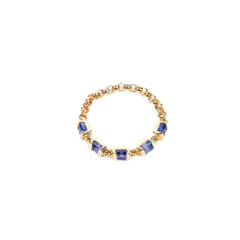 Iolite Chain Ring