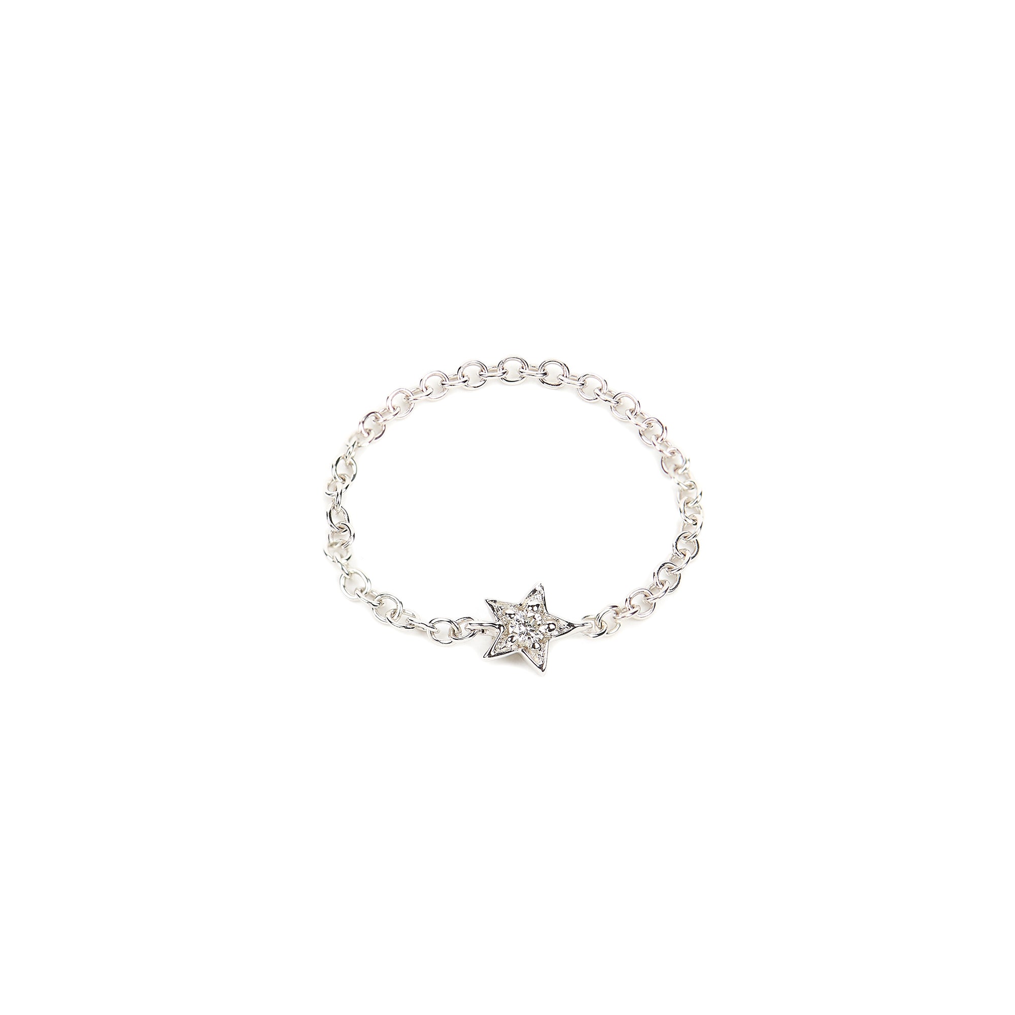 White Gold Diamond Star Ring