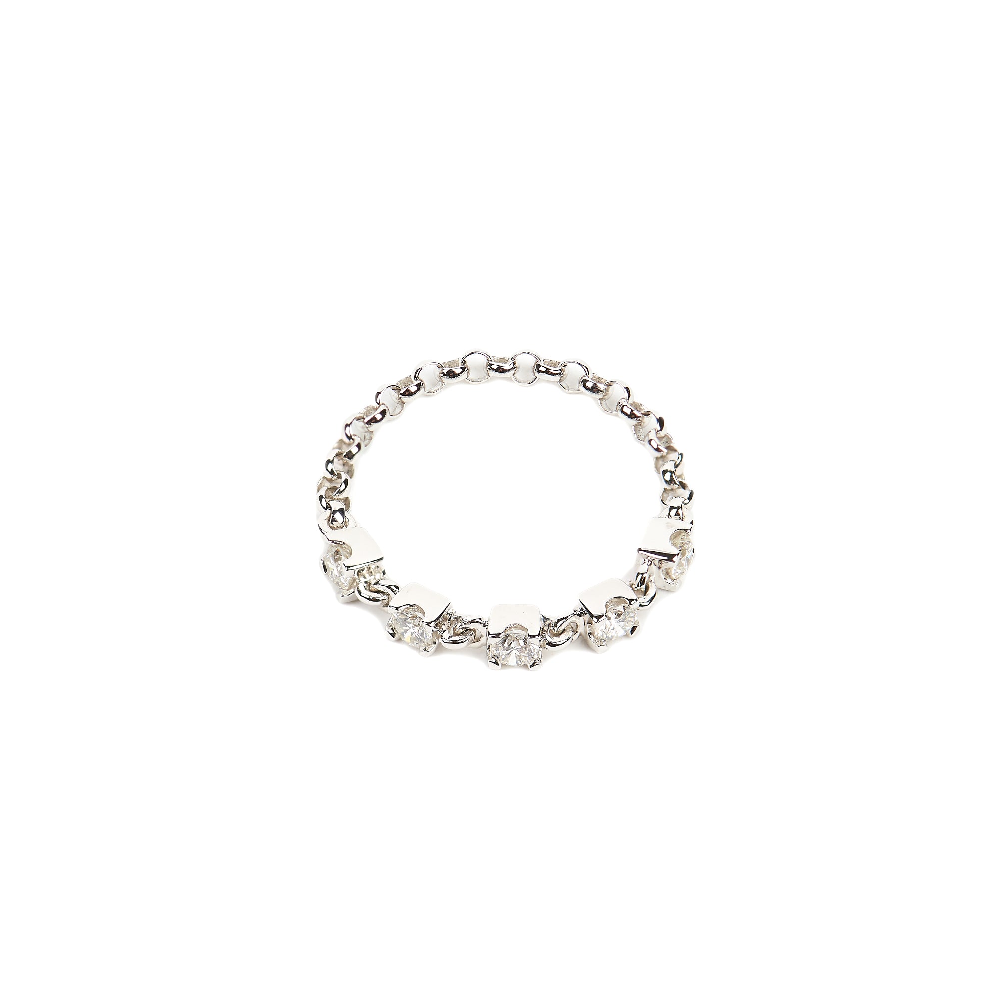 White Diamond Chain Ring