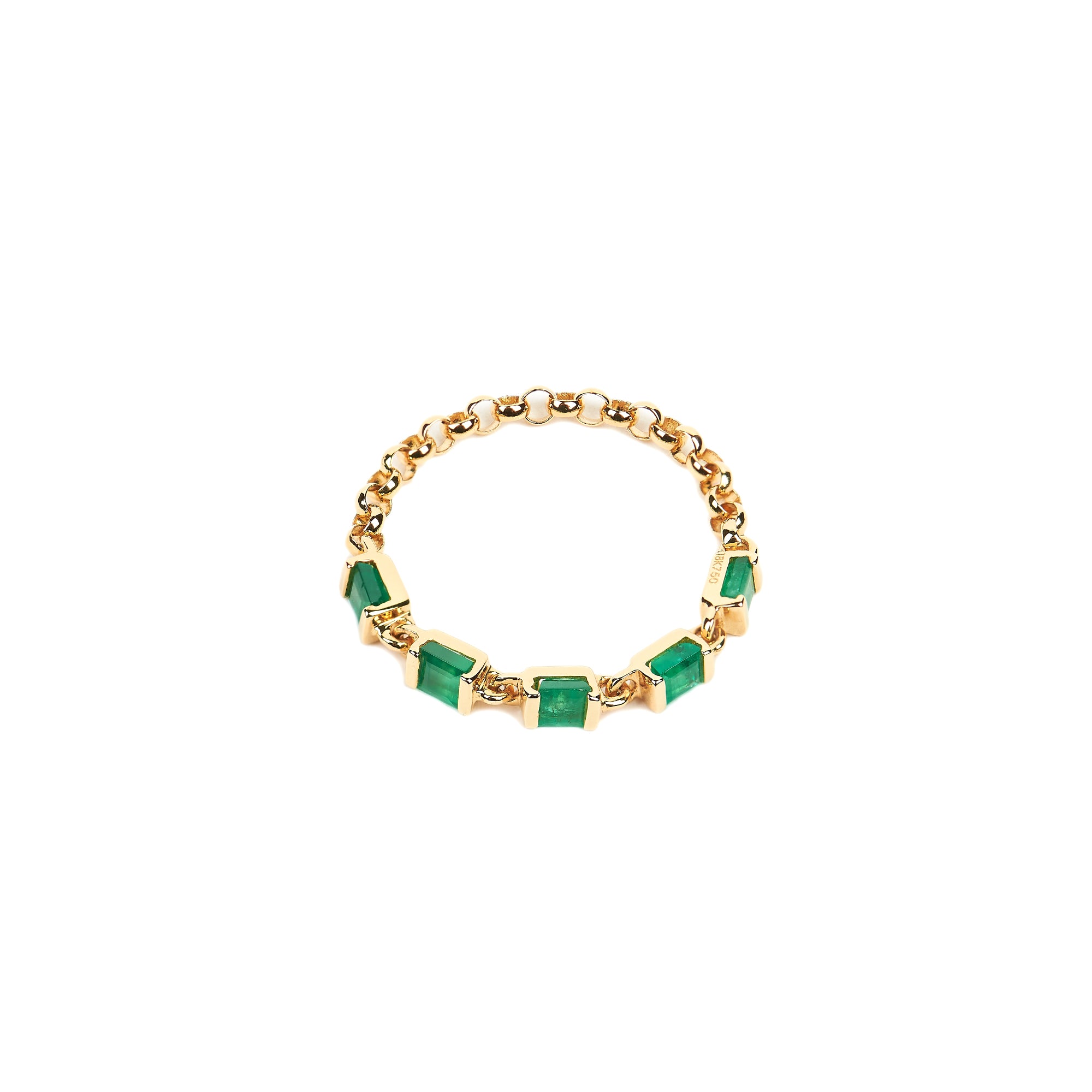 Emerald Chain Ring